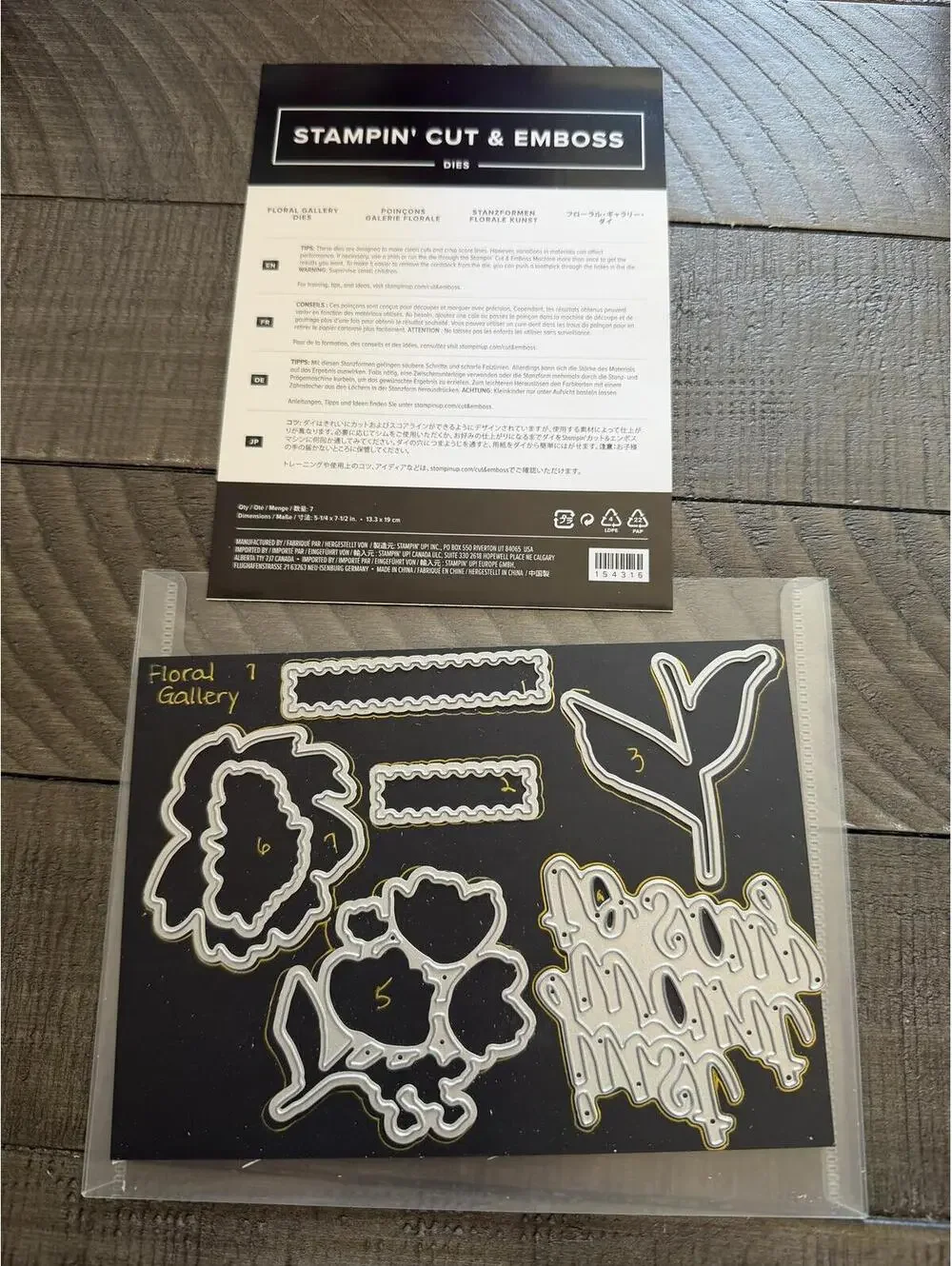 Stampin’ Up Floral Gallery Dies die cut set
